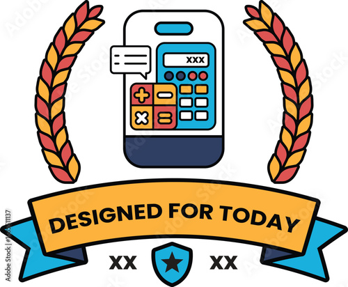 A logo for a calculator app that is designed for today