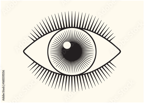 Eye Line art Vector design