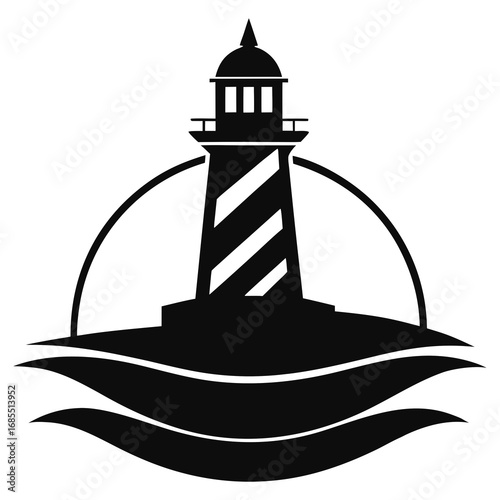 lighthouse silhouette vector