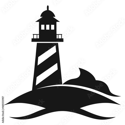 lighthouse silhouette vector