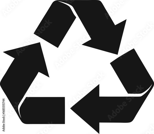  Recycle Symbol High-Resolution of Recycling Arrows silhouette vector