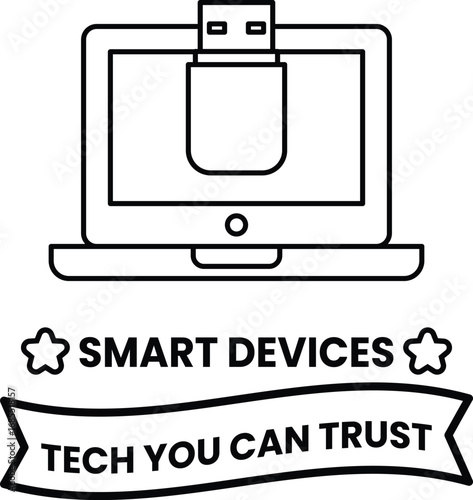 A laptop with a USB drive on it