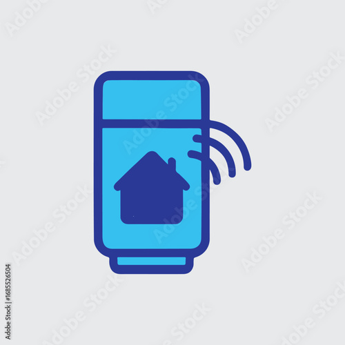 mobile phone icon with blue background