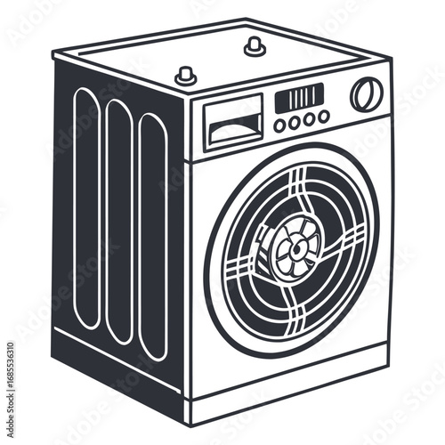 washing machine vector illustration