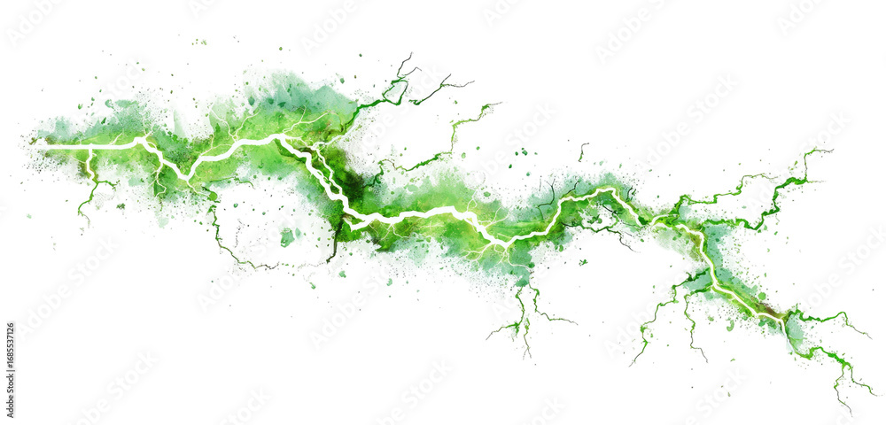 Obraz premium Detailed, stylized map of a green island. Abstract island topography shows light green/white patterns suggesting elevation and vegetation
