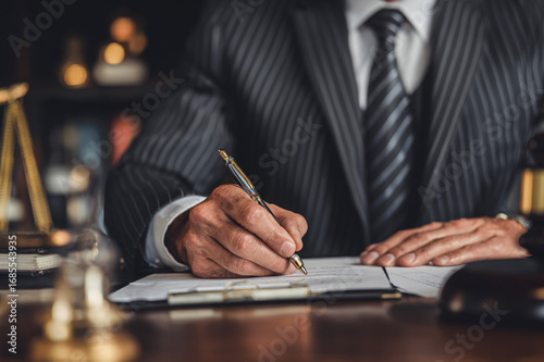 businessman signing a contract