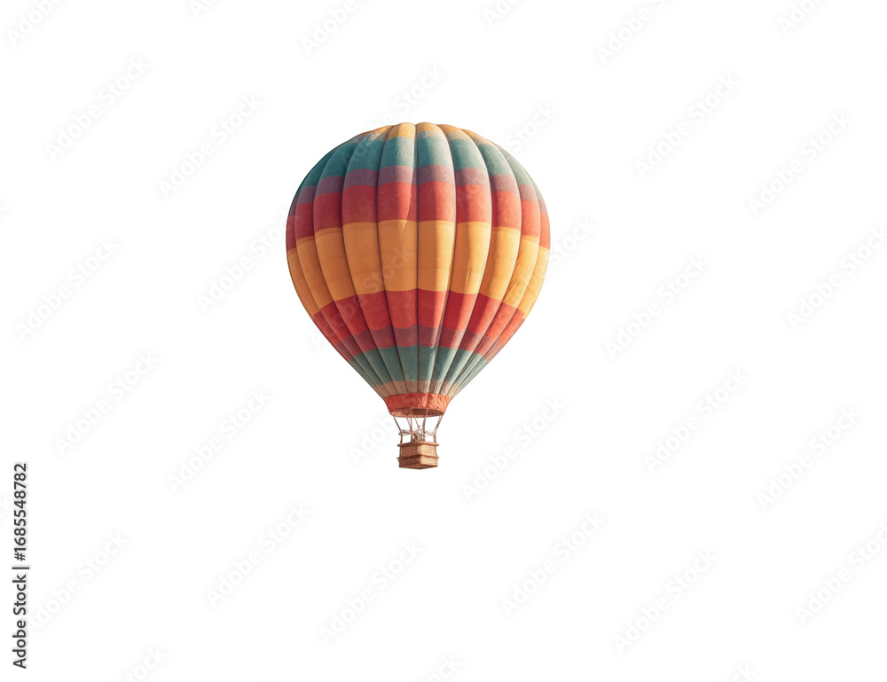 Naklejka premium Colorful hot air balloon against a black background (4)