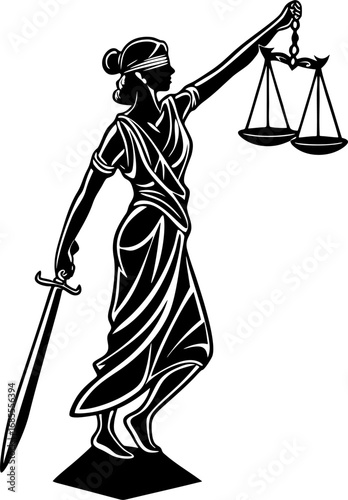 lady justice icon logo vector