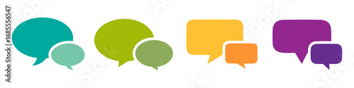 Speech Bubble. Conversation icon. Speech bubble, speech balloon, chat box and empty social media message.
