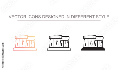 Stonehenge icon design with white background stock illustration
