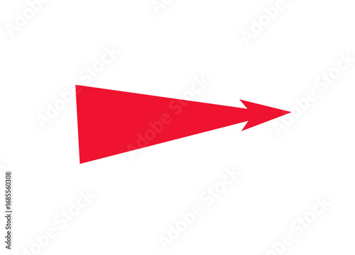 Bold red war arrow designed for visualizing attack movements, strategy, and dynamic direction.