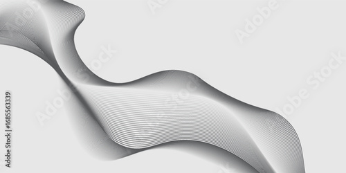 Abstract vector background with black wavy lines. EPS10