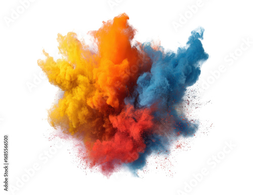 Colorful explosion in the air