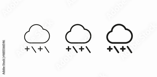 cloud with snow icon sign vector