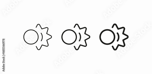 sun with rays icon sign vector
