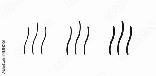 wavy smoke steam icon sign vector