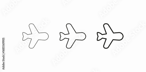 flying jet aircraft icon sign vector