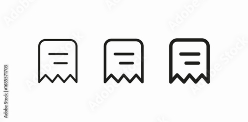 bill receipt payment icon sign vector