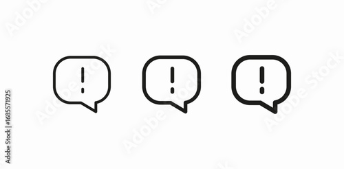 chat warning alert icon sign vector