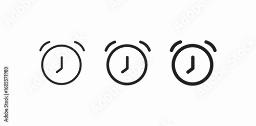 clock alarm time icon sign vector