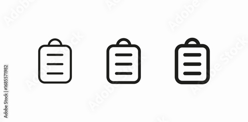 clipboard list document icon sign vector
