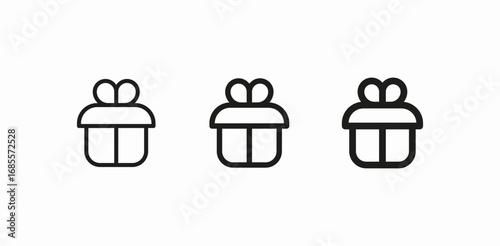 tied gift box icon sign vector