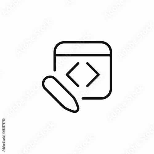 code editor icon icon sign vector