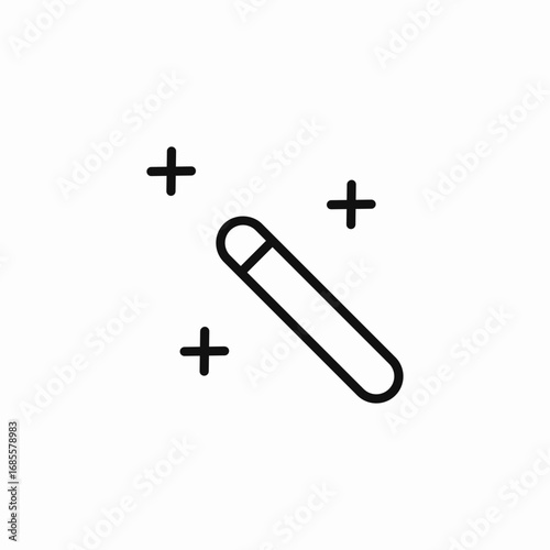magic wand sparkles icon sign vector