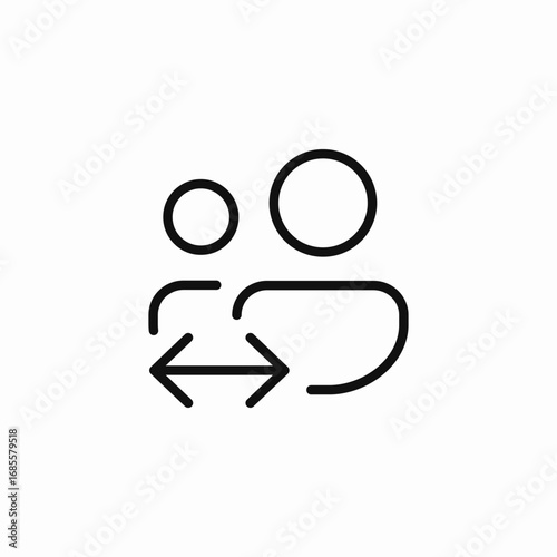 social distance icon icon sign vector