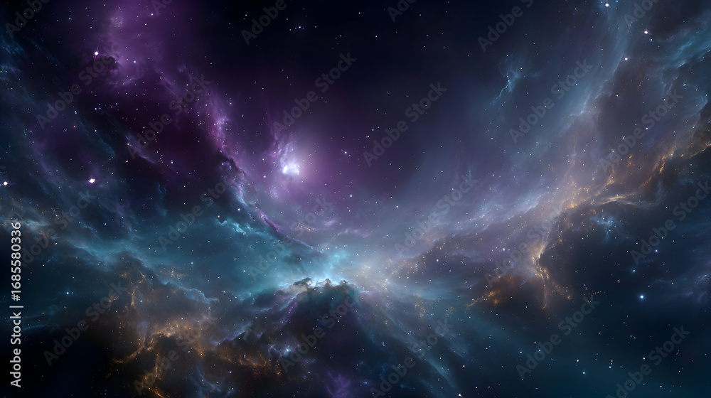 Obraz premium Cosmic Nebula: A Celestial Tapestry
