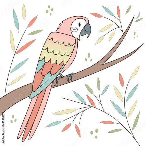 parrot on branch