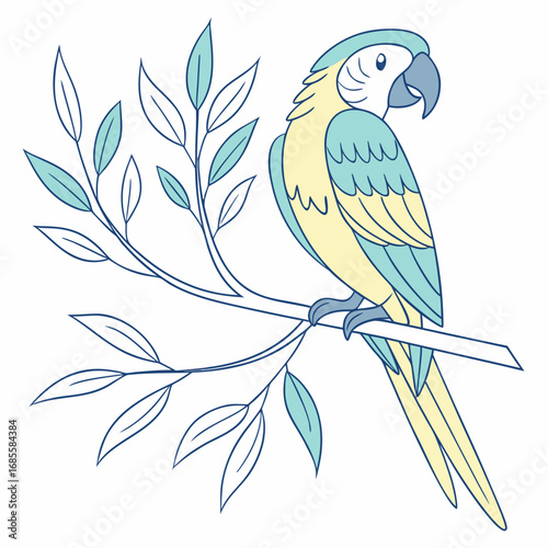 parrot on branch