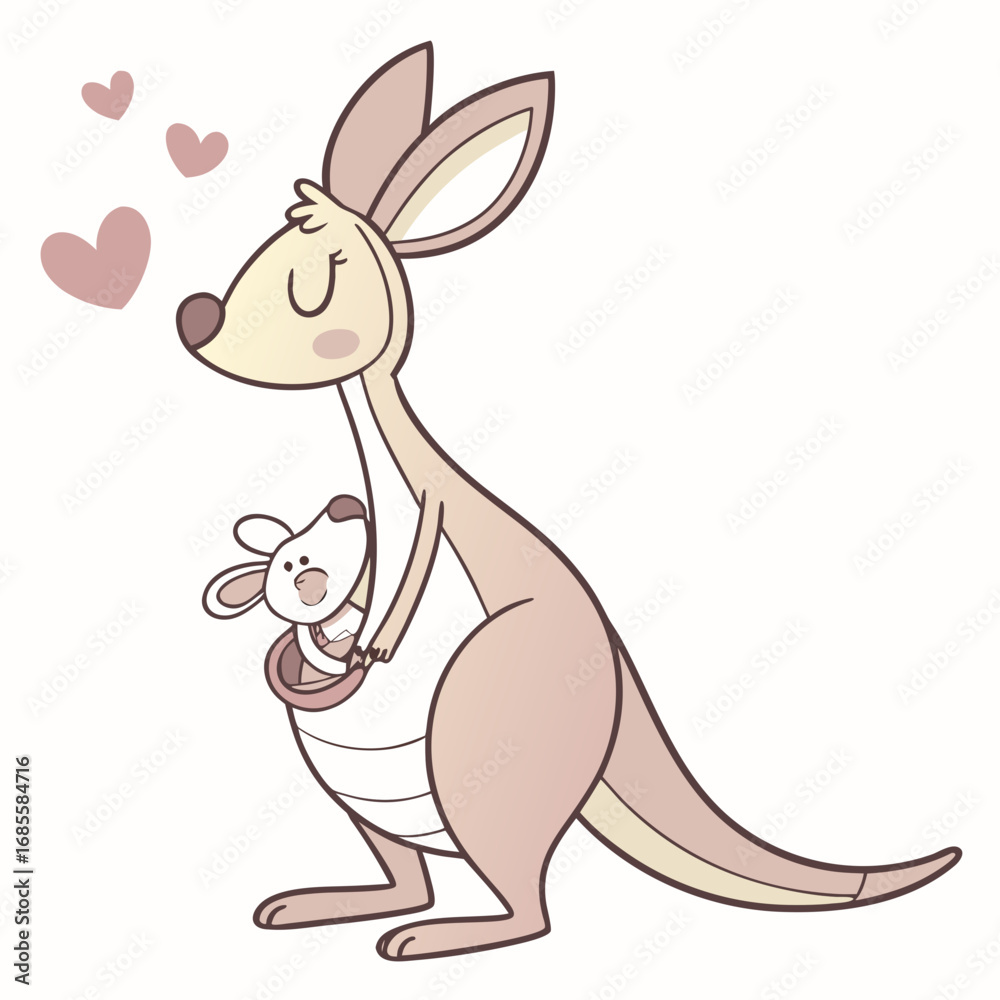 Obraz premium kangaroo with baby