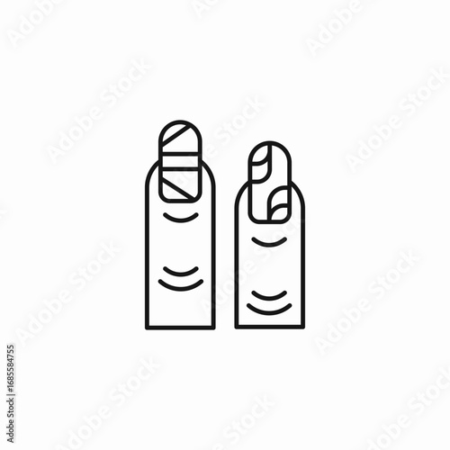 manicure nails fingers icon sign vector