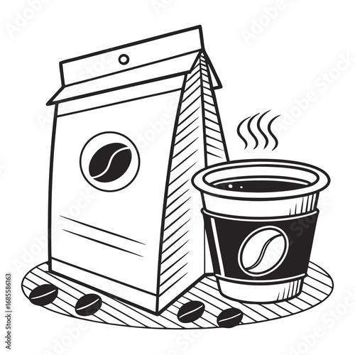 sketch of a cup of coffee