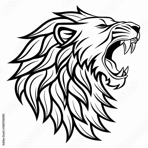 lion head vector