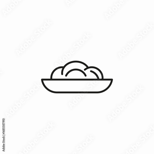 bowl of food icon sign vector
