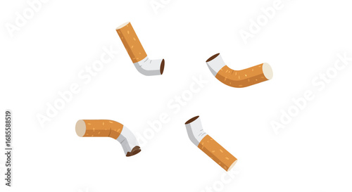 Broken Cigarettes Symbol – Quit Smoking Concept