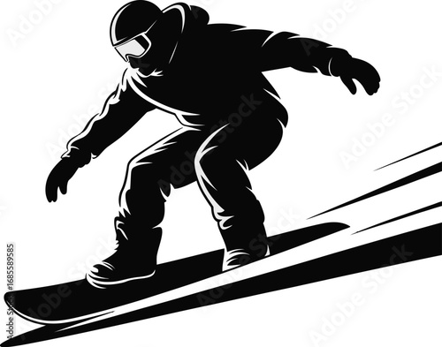 Snowboarder Silhouette Winter Sport Snowboarding Athlete Extreme Activity
