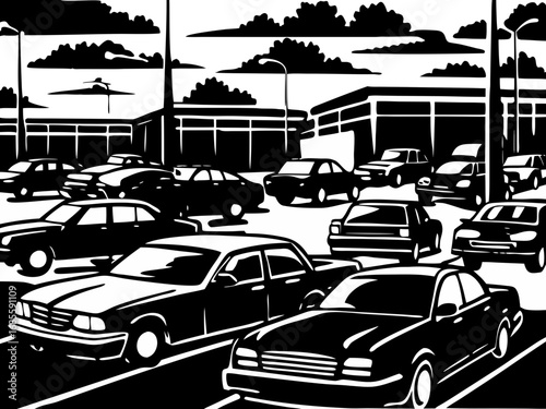 Parking Lot Illustration