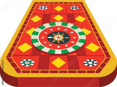Vector casino roulette table icon