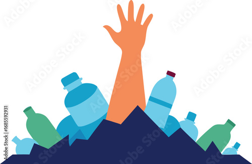 this image depicts a hand reaching out from a mass.eps