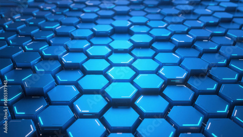 blue hexagon background