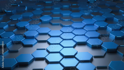 blue hexagon background