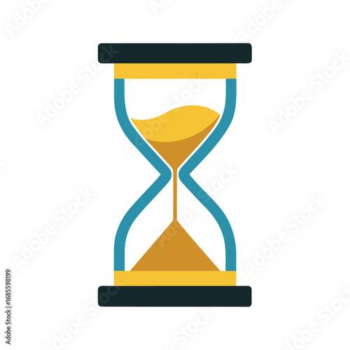 Hourglass Icon with Yellow Sand time timer