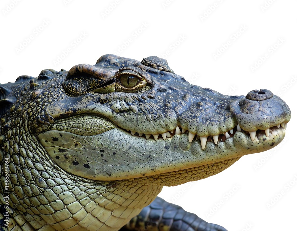 Fototapeta premium Close-up of a crocodile's head (1)