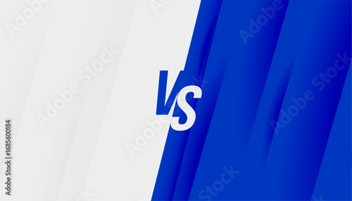 white and blue versus vs screen banner for duel tournament