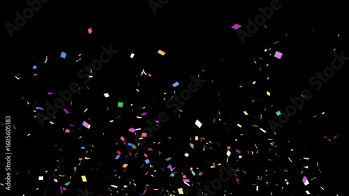 Colorful Confetti Particles With Alpha Channel Prores 4444