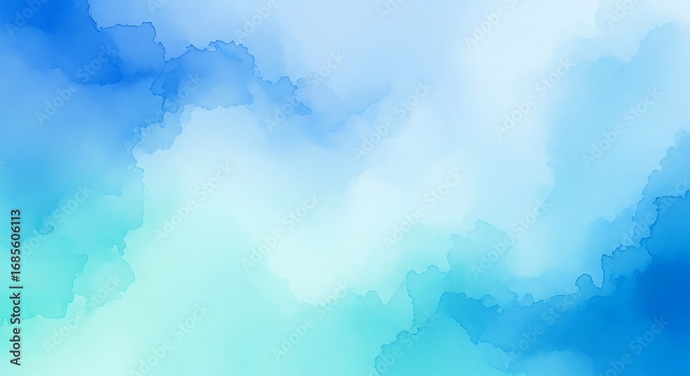 Obraz premium Abstract watercolor background with blue and green hues creating a dreamy and artistic texture for various creative projects