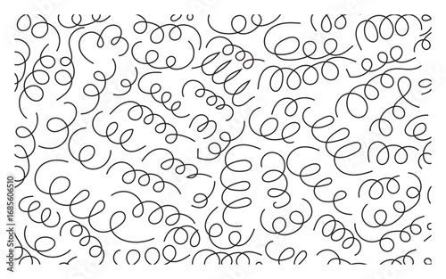Abstract squiggles on a white canvas